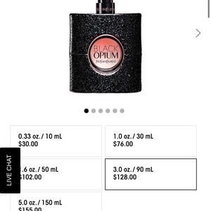 New YSL Black Opium 3.oz Engraved Monogram “CMS”